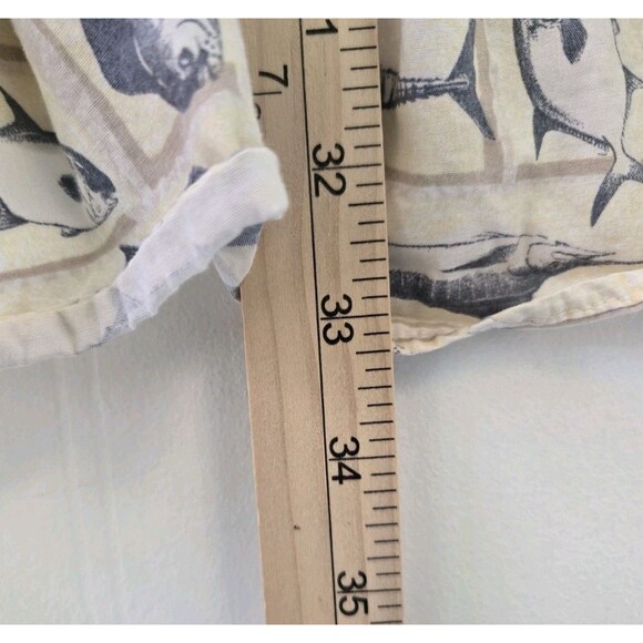 Columbia Shirt Mens XL Fish Print Button Up All Over Print Short Sleeve AOP - Picture 6 of 7